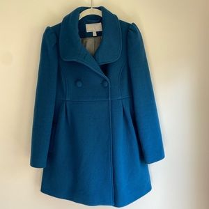 Old Navy Women’s Blue Wool Blend Coat - XS
